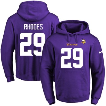 Vikings #29 Xavier Rhodes Purple Name & Number Pullover NFL Hoodie Vikings #29 Xavier Rhodes Purple Name & Number Pullover NFL Hoodie
