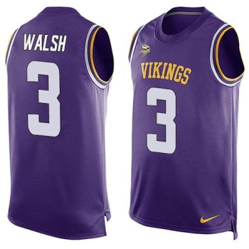 Vikings #3 Blair Walsh Purple Team Color Men's Stitched NFL Limited Tank Top Jersey Vikings #3 Blair Walsh Purple Team Color Men's Stitched NFL Limited Tank Top Jersey