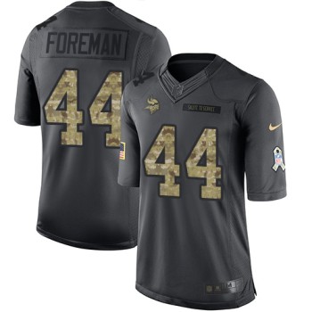 Vikings #44 Chuck Foreman Black Men's Stitched NFL Limited 2016 Salute To Service Jersey Vikings #44 Chuck Foreman Black Men's Stitched NFL Limited 2016 Salute To Service Jersey