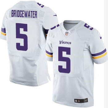 Vikings #5 Teddy Bridgewater White Men's Stitched NFL Elite Jersey Vikings #5 Teddy Bridgewater White Men's Stitched NFL Elite Jersey