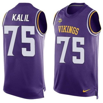 Vikings #75 Matt Kalil Purple Team Color Men's Stitched NFL Limited Tank Top Jersey Vikings #75 Matt Kalil Purple Team Color Men's Stitched NFL Limited Tank Top Jersey
