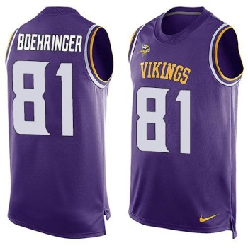 Vikings #81 Moritz Boehringer Purple Team Color Men's Stitched NFL Limited Tank Top Jersey Vikings #81 Moritz Boehringer Purple Team Color Men's Stitched NFL Limited Tank Top Jersey