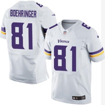Vikings #81 Moritz Boehringer White Men's Stitched NFL Elite Jersey Vikings #81 Moritz Boehringer White Men's Stitched NFL Elite Jersey