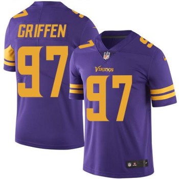Vikings #97 Everson Griffen Purple Men's Stitched NFL Limited Rush Jersey Vikings #97 Everson Griffen Purple Men's Stitched NFL Limited Rush Jersey