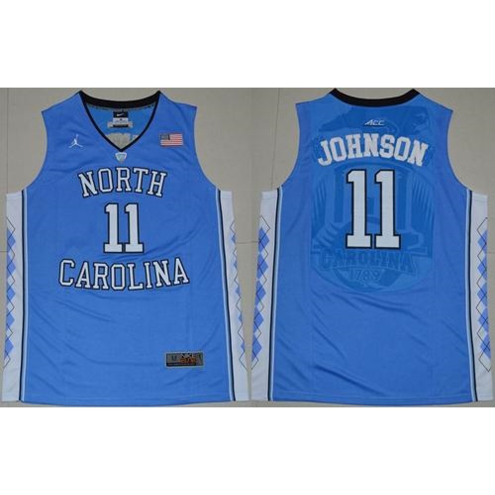 North Carolina #11 Brice Johnson Blue Basketball Stitched NCAA Jersey