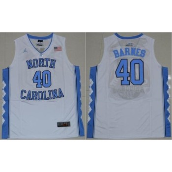 North Carolina #40 Harrison Barnes White Stitched NCAA Jersey