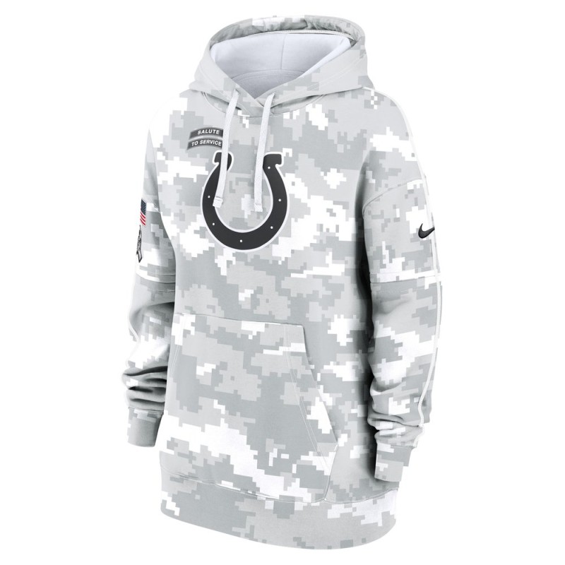 Women's Indianapolis Colts Nike Arctic Camo 2024 Salute To Service Club Fleece Pullover Hoodie Women's Indianapolis Colts Nike Arctic Camo 2024 Salute To Service Club Fleece Pullover Hoodie
