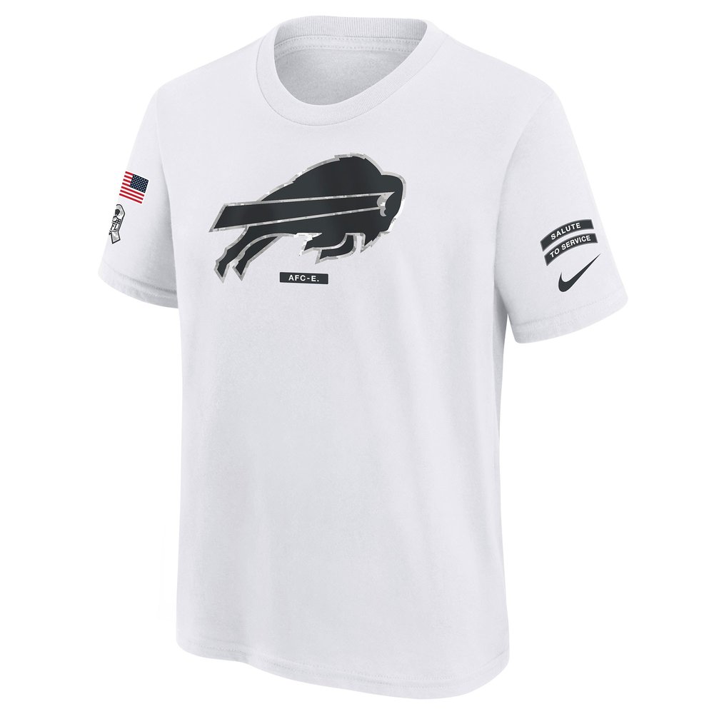 Youth Buffalo Bills White 2024 Salute To Service T-Shirt