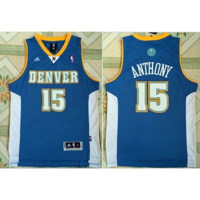 Nuggets #15 Carmelo Anthony Stitched Baby Blue NBA Jersey Nuggets #15 Carmelo Anthony Stitched Baby Blue NBA Jersey
