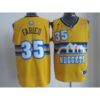 Nuggets #35 Kenneth Faried Yellow Alternate Stitched NBA Jersey
