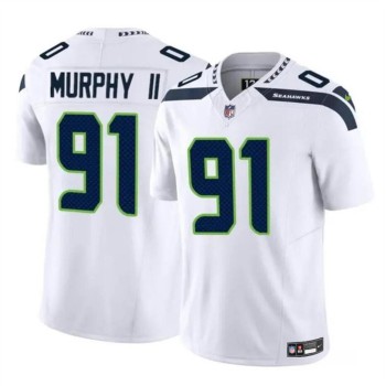 Youth Seattle Seahawks #91 Byron Murphy II White 2024 Draft F.U.S.E Vapor Limited Stitched Football Jersey Youth Seattle Seahawks #91 Byron Murphy II White 2024 Draft F.U.S.E Vapor Limited Stitched Football Jersey