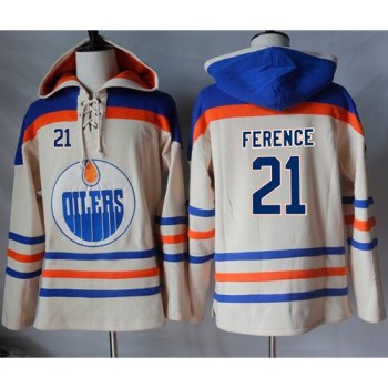 Oilers #21 Andrew Ference Cream Sawyer Hooded Sweatshirt Stitched NHL Jersey Oilers #21 Andrew Ference Cream Sawyer Hooded Sweatshirt Stitched NHL Jersey