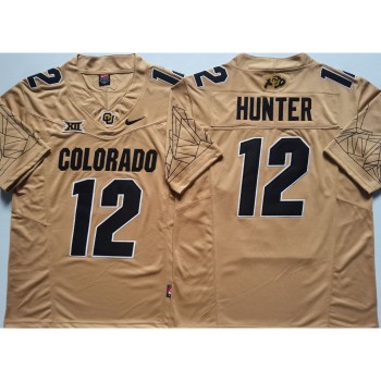 Men's Colorado Buffaloes Yellow #12 Hunter Stitched Jersey Men's Colorado Buffaloes Yellow #12 Hunter Stitched Jersey
