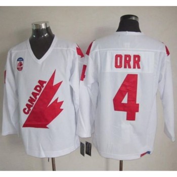 Olympic 1991 CA. #4 Bobby Orr White CCM Throwback Stitched NHL Jersey Olympic 1991 CA. #4 Bobby Orr White CCM Throwback Stitched NHL Jersey