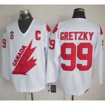 Olympic 1991 CA. #99 Wayne Gretzky White CCM Throwback Stitched NHL Jersey Olympic 1991 CA. #99 Wayne Gretzky White CCM Throwback Stitched NHL Jersey