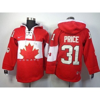 Olympic CA. #31 Carey Price Red Sawyer Hooded Sweatshirt Stitched NHL Jersey Olympic CA. #31 Carey Price Red Sawyer Hooded Sweatshirt Stitched NHL Jersey