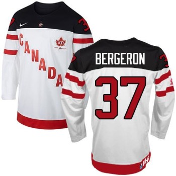 Olympic CA. #37 Patrice Bergeron White 100th Anniversary Stitched NHL Jersey Olympic CA. #37 Patrice Bergeron White 100th Anniversary Stitched NHL Jersey