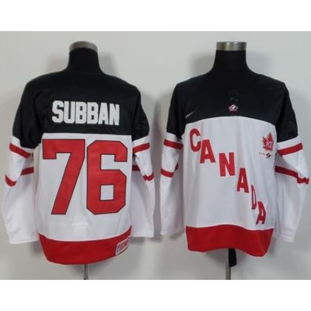 Olympic CA. #76 P.K Subban White 100th Anniversary Stitched NHL Jersey