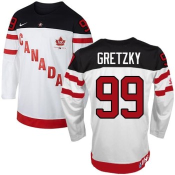 Olympic CA. #99 Wayne Gretzky White 100th Anniversary Stitched NHL Jersey Olympic CA. #99 Wayne Gretzky White 100th Anniversary Stitched NHL Jersey