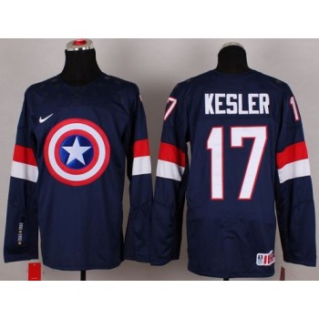 Olympic Team USA #17 Ryan Kesler Navy Blue Captain America Fashion Stitched NHL Jersey Olympic Team USA #17 Ryan Kesler Navy Blue Captain America Fashion Stitched NHL Jersey
