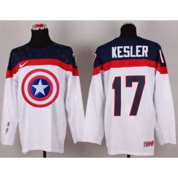 Olympic Team USA #17 Ryan Kesler White Captain America Fashion Stitched NHL Jersey Olympic Team USA #17 Ryan Kesler White Captain America Fashion Stitched NHL Jersey