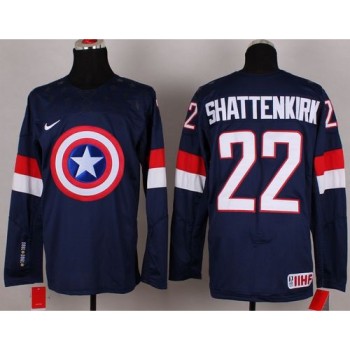 Olympic Team USA #22 Kevin Shattenkirk Navy Blue Captain America Fashion Stitched NHL Jersey Olympic Team USA #22 Kevin Shattenkirk Navy Blue Captain America Fashion Stitched NHL Jersey