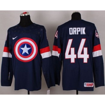 Olympic Team USA #44 Brooks Orpik Navy Blue Captain America Fashion Stitched NHL Jersey Olympic Team USA #44 Brooks Orpik Navy Blue Captain America Fashion Stitched NHL Jersey