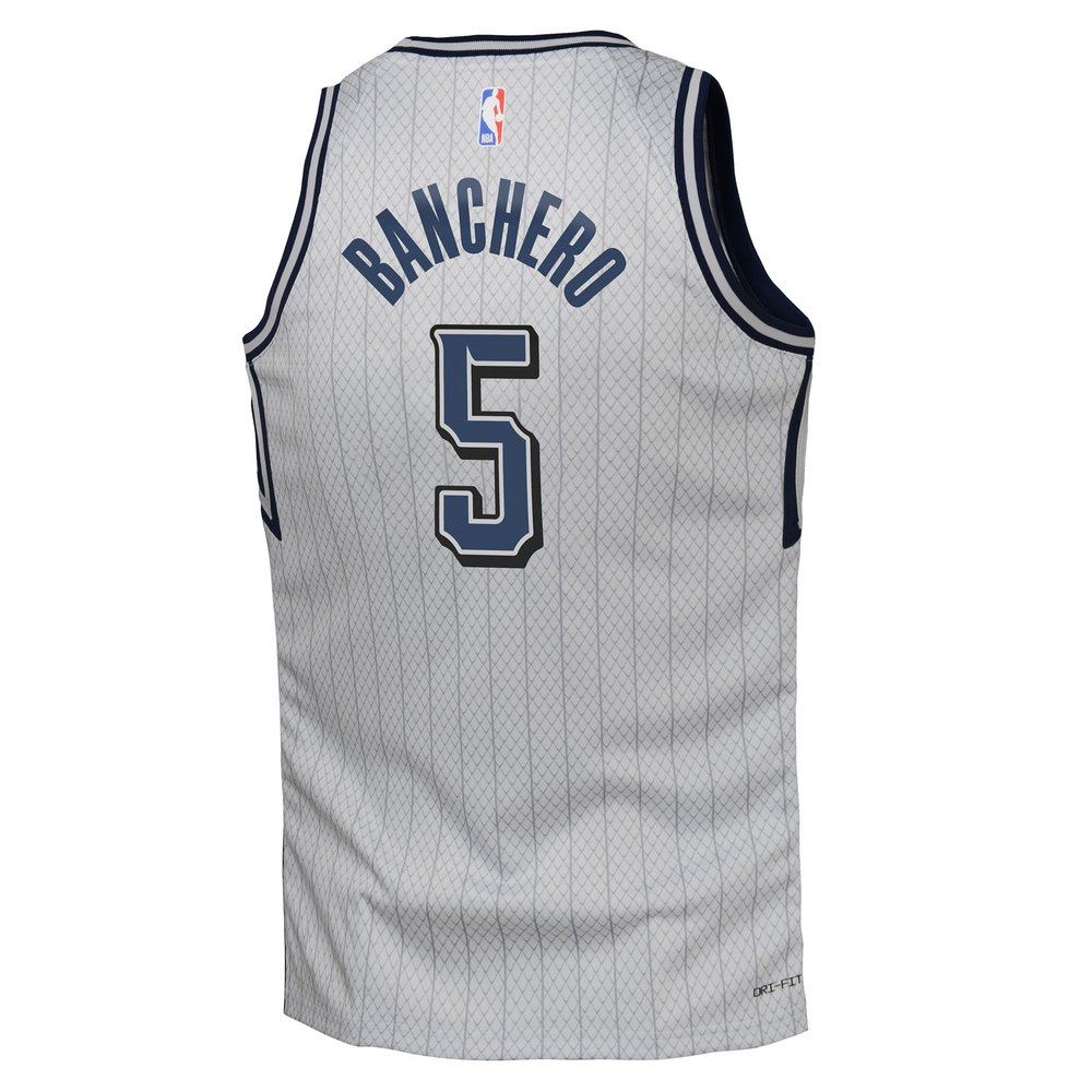 Youth Orlando Magic Paolo Banchero Silver 2024/25 Swingman Player Jersey - City Edition Youth Orlando Magic Paolo Banchero Silver 2024/25 Swingman Player Jersey - City Edition