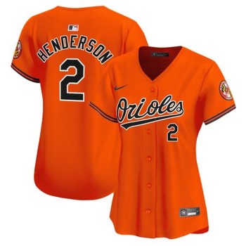 Women's Baltimore Orioles Gunnar Henderson Orange Home Limited Player Jersey Women's Baltimore Orioles Gunnar Henderson Orange Home Limited Player Jersey