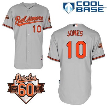 Orioles #10 Adam Jones Grey Cool Base Stitched MLB Jersey Orioles #10 Adam Jones Grey Cool Base Stitched MLB Jersey