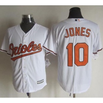 Orioles #10 Adam Jones White New Cool Base Stitched MLB Jersey Orioles #10 Adam Jones White New Cool Base Stitched MLB Jersey