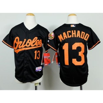 Orioles #13 Manny Machado Black Cool Base Stitched Youth MLB Jersey Orioles #13 Manny Machado Black Cool Base Stitched Youth MLB Jersey