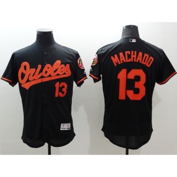 Orioles #13 Manny Machado Black Flexbase Authentic Collection Stitched MLB Jersey Orioles #13 Manny Machado Black Flexbase Authentic Collection Stitched MLB Jersey
