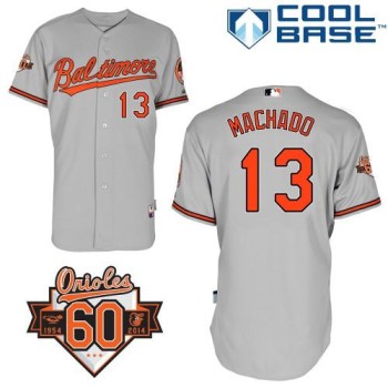 Orioles #13 Manny Machado Grey Cool Base Stitched MLB Jersey Orioles #13 Manny Machado Grey Cool Base Stitched MLB Jersey