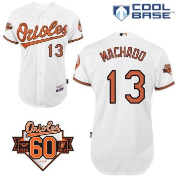 Orioles #13 Manny Machado White Cool Base Stitched MLB Jersey Orioles #13 Manny Machado White Cool Base Stitched MLB Jersey