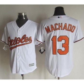 Orioles #13 Manny Machado White New Cool Base Stitched MLB Jersey Orioles #13 Manny Machado White New Cool Base Stitched MLB Jersey