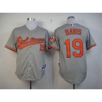 Orioles #19 Chris Davis Grey Cool Base Stitched MLB Jersey Orioles #19 Chris Davis Grey Cool Base Stitched MLB Jersey