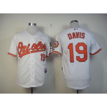 Orioles #19 Chris Davis White Cool Base Stitched MLB Jersey Orioles #19 Chris Davis White Cool Base Stitched MLB Jersey