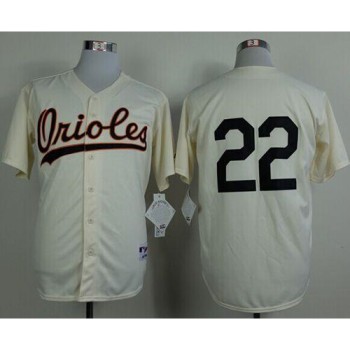 Orioles #22 Jim Palmer Cream 1954 Turn Back The Clock Stitched MLB Jersey Orioles #22 Jim Palmer Cream 1954 Turn Back The Clock Stitched MLB Jersey