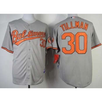 Orioles #30 Chris Tillman Grey Cool Base Stitched MLB Jersey Orioles #30 Chris Tillman Grey Cool Base Stitched MLB Jersey