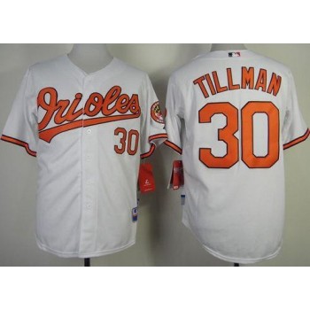 Orioles #30 Chris Tillman White Cool Base Stitched MLB Jersey Orioles #30 Chris Tillman White Cool Base Stitched MLB Jersey