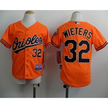 Orioles #32 Matt Wieters Orange Cool Base Stitched Youth MLB Jersey Orioles #32 Matt Wieters Orange Cool Base Stitched Youth MLB Jersey