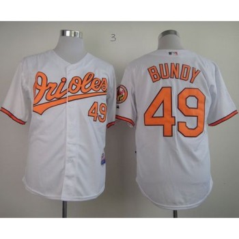 Orioles #49 Dylan Bundy White Cool Base Stitched MLB Jersey Orioles #49 Dylan Bundy White Cool Base Stitched MLB Jersey