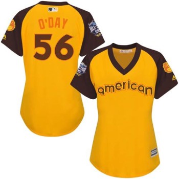 Orioles #56 Darren O'Day Gold 2016 All-Star American League Women's Stitched MLB Jersey Orioles #56 Darren O'Day Gold 2016 All-Star American League Women's Stitched MLB Jersey