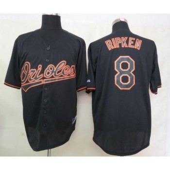 Orioles #8 Cal Ripken Black Fashion Stitched MLB Jersey Orioles #8 Cal Ripken Black Fashion Stitched MLB Jersey