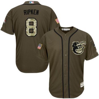 Orioles #8 Cal Ripken Green Salute to Service Stitched MLB Jersey Orioles #8 Cal Ripken Green Salute to Service Stitched MLB Jersey