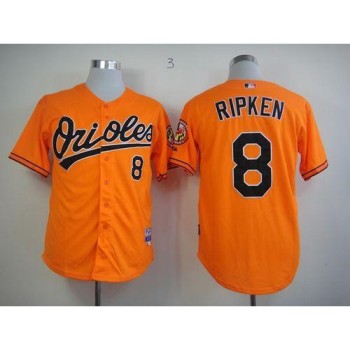 Orioles #8 Cal Ripken Orange Cool Base Stitched MLB Jersey Orioles #8 Cal Ripken Orange Cool Base Stitched MLB Jersey