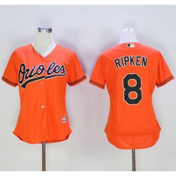 Orioles #8 Cal Ripken Orange Women's Alternate Stitched MLB Jersey Orioles #8 Cal Ripken Orange Women's Alternate Stitched MLB Jersey