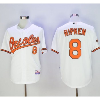 Orioles #8 Cal Ripken White Cool Base Stitched MLB Jersey Orioles #8 Cal Ripken White Cool Base Stitched MLB Jersey