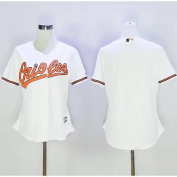 Orioles Blank White Women's Home Stitched MLB Jersey Orioles Blank White Women's Home Stitched MLB Jersey